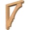 Ekena Millwork Balboa Arts and Crafts Smooth Bracket w/ Offset Brace, Western Red Cedar, 5 1/2"W x 34"D x 40"H BKT0604X34X40BOA03SWR - alternate 1